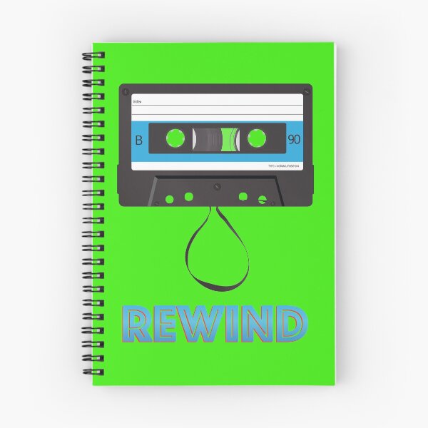 Item preview, C-Cassette tape with rewind text designed and sold by knappidesign.