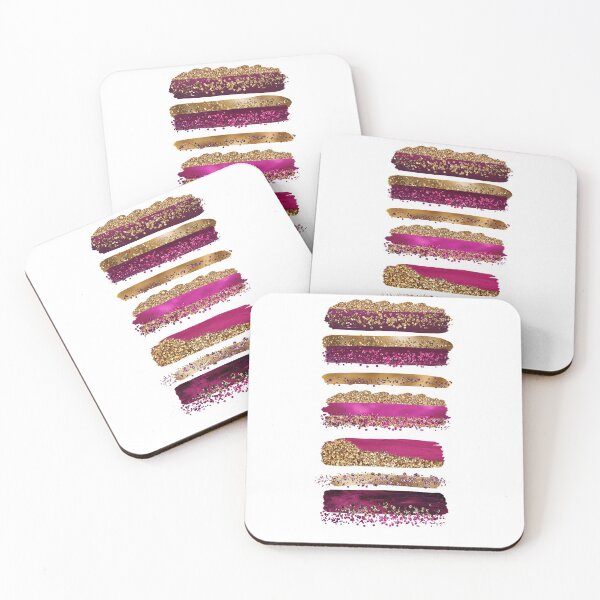 Item preview, Sparkling Mermaid Magenta and Faux Gold Glitter Strokes designed and sold by MysticMarble.