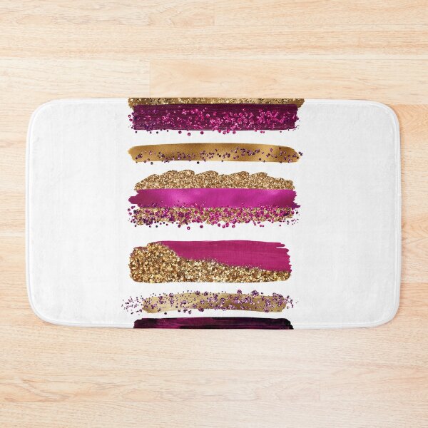 Item preview, Sparkling Mermaid Magenta and Faux Gold Glitter Strokes designed and sold by MysticMarble.