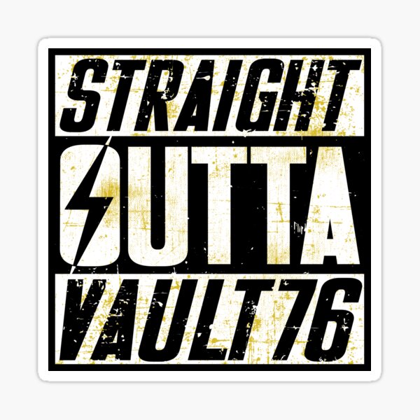 Vista previa del artículo con la obra «Straight Outta Vault 76», diseñado y vendido por creativearmory.