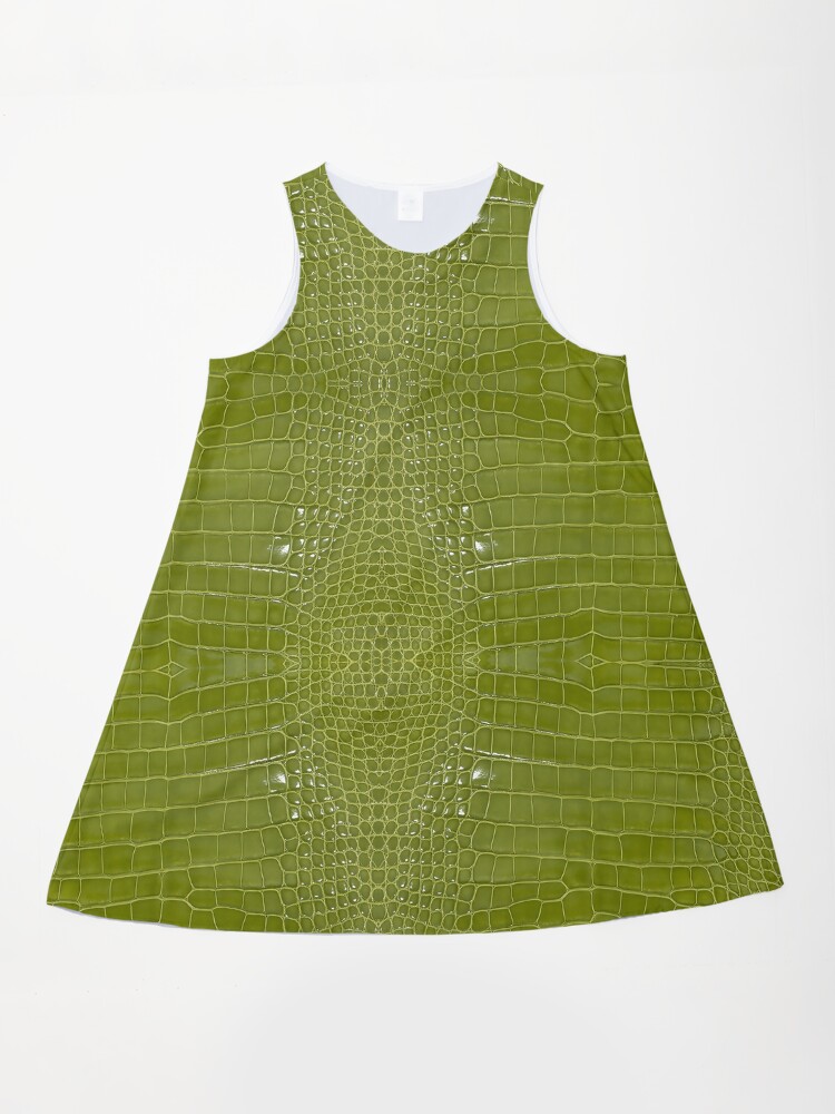 Lime Green Alligator Skin Texture" A-Line Dress for Sale by pharostores |  Redbubble