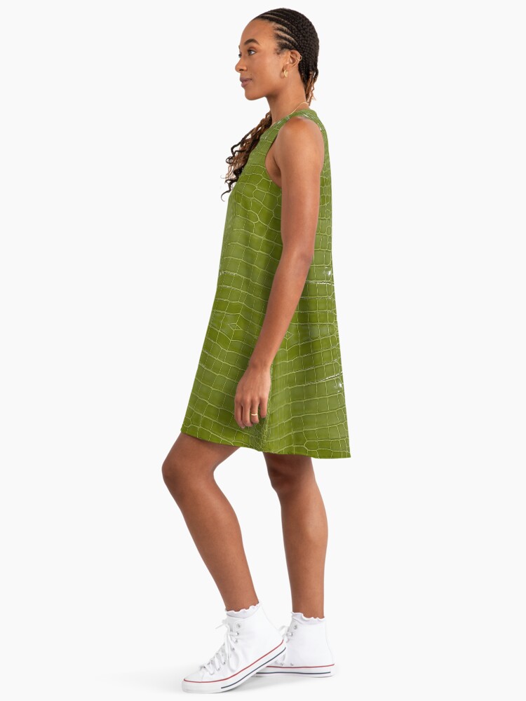 Lime Green Alligator Skin Texture" A-Line Dress for Sale by pharostores | Redbubble Lime Green Alligator Skin Texture" A-Line Dress for Sale by pharostores | Redbubble