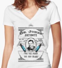 Dr. Jones' Antidote- Indiana Jones Women's Fitted V-Neck T-Shirt