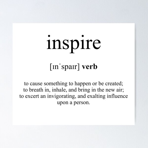 Artikel-Vorschau von Inspire (inspirieren) Definition | Dictionary Collection, designt und verkauft von Designschmiede.