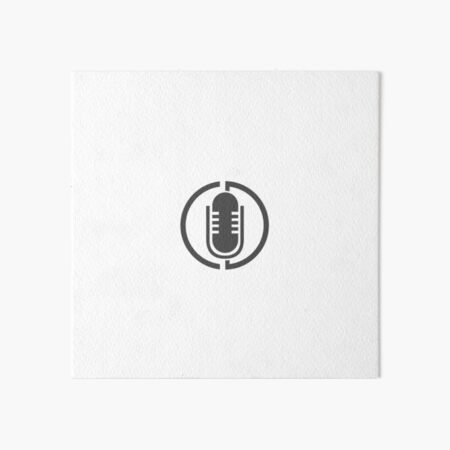 Cool Discuss Mic Logo Grey Art Board Print