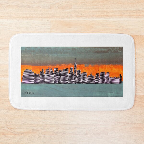 Item preview, Pink Cityscape By ArtGuru 9683 - Acrylic On Paper designed and sold by Art Guru.