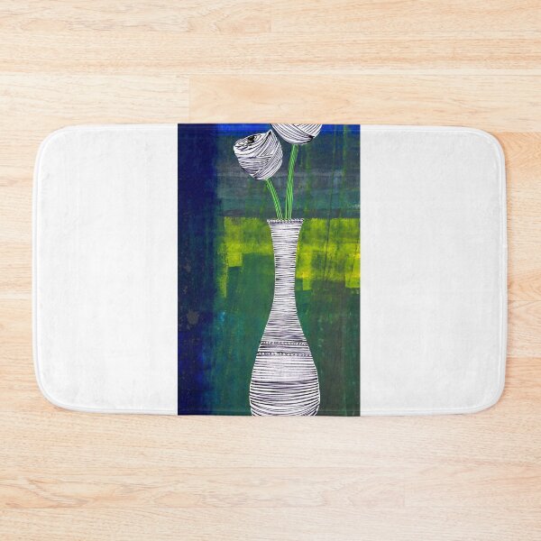 Item preview, Vase With Two Flowers By ArtGuru 9713 - Acrylic On Paper designed and sold by Art Guru.