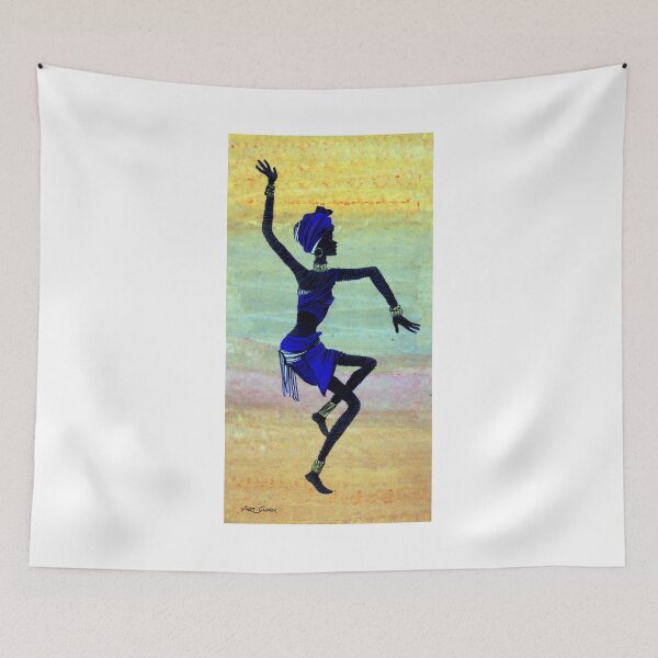 Item preview, Woman Doing Tribal Dance By ArtGuru 9715 - Acrylic On Paper designed and sold by Art Guru.