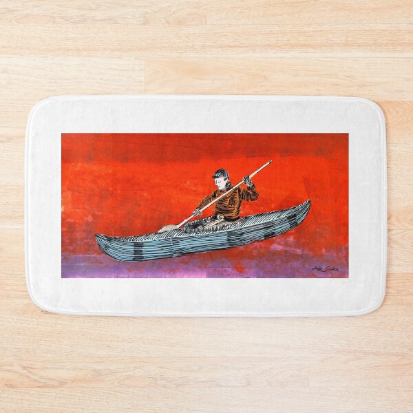 Item preview, Man In Canoe By ArtGuru 9732 - Acrylic On Paper designed and sold by Art Guru.