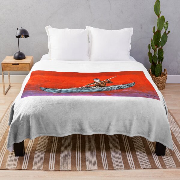 Item preview, Man In Canoe By ArtGuru 9732 - Acrylic On Paper designed and sold by Art Guru.