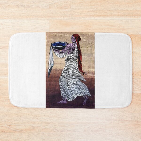 Item preview, Woman Carrying Water Bucket By ArtGuru 9735 - Acrylic On Paper designed and sold by Art Guru.