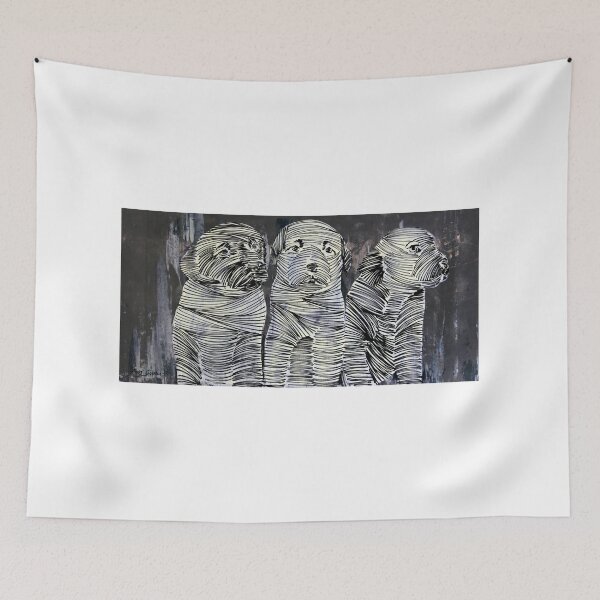 Item preview, Three Puppies By ArtGuru 9740 - Acrylic On Paper designed and sold by Art Guru.