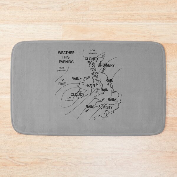 Item preview, UK Weather Map designed and sold by Yipptee Shirts.