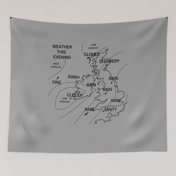 Item preview, UK Weather Map designed and sold by Yipptee Shirts.