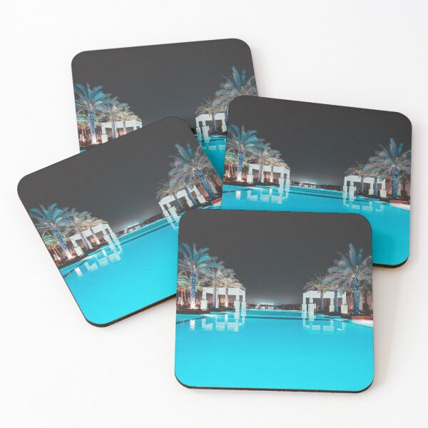 Item preview, Tropical Turquoise Palm Tree Pool designed and sold by newburyboutique.