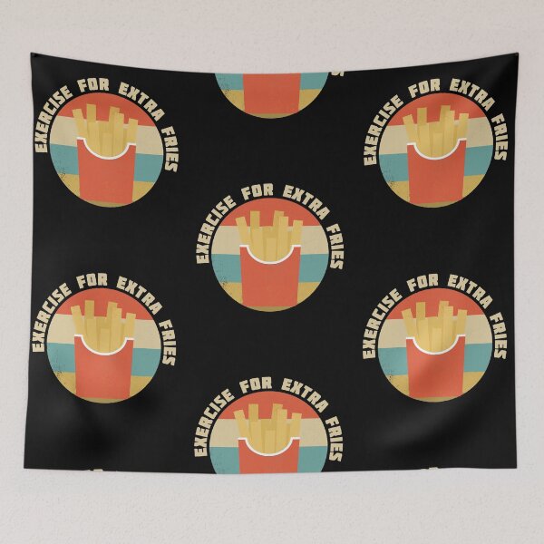Item preview, Hilarious French Fry Gym Motivation vintage retro sunset | I Exercise For Extra Fries designed and sold by ETIndustries.