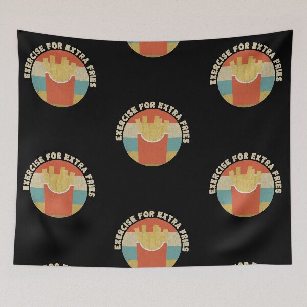Item preview, Funny New Years Resolution Gym Motivation vintage retro sunset | I Exercise For Extra Fries designed and sold by ETIndustries.