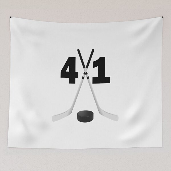 Item preview, Hockey number 41 - forty one with sticks and disc designed and sold by AllShirts21.