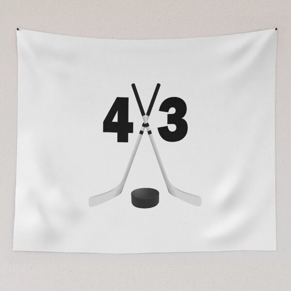 Item preview, Hockey number 43 - forty three with sticks and disc designed and sold by AllShirts21.