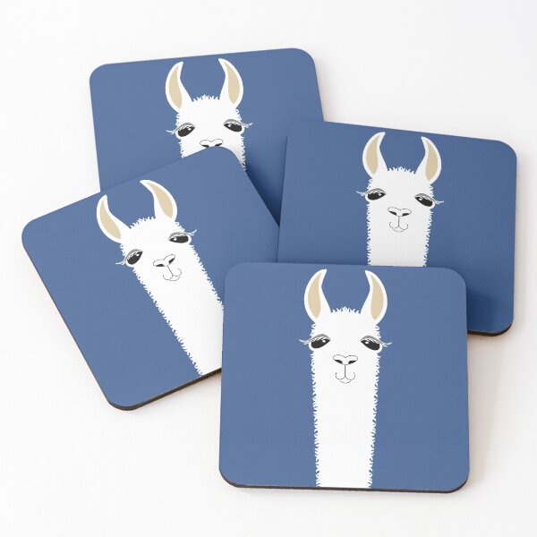 Item preview, LLAMA PORTRAIT ON CLASSIC BLUE designed and sold by Jean Gregory Evans.
