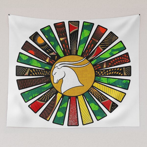 Item preview, Capricorn Rasta Sunrays designed and sold by artbyomega.