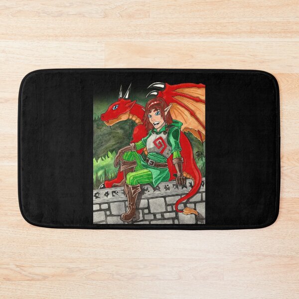 Item preview, Dragon Trainer Elf Girl Fantasy Watercolor designed and sold by PyromaniacJoe.