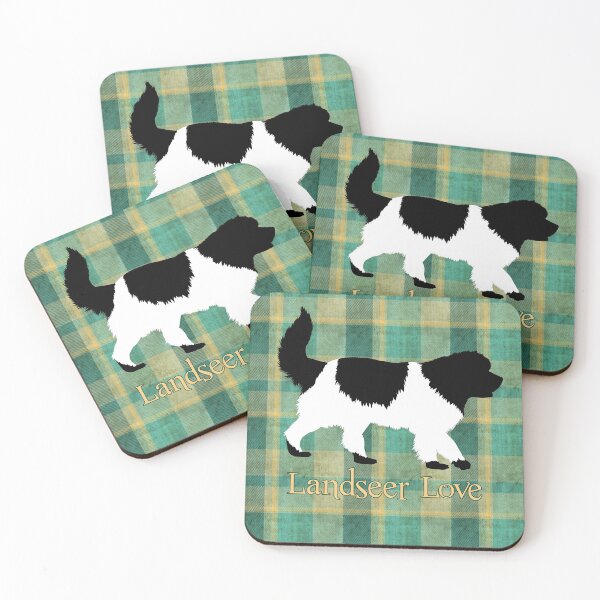 Item preview, Landseer Love on Plaid designed and sold by Christine Mullis.
