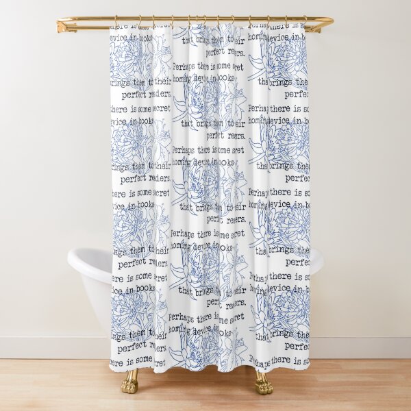 The Homing Device in Books Shower Curtain