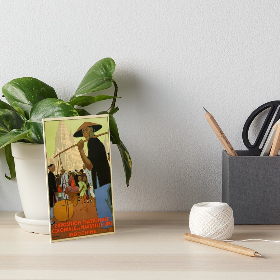 Cambodian Travel Poster, Art Board Print