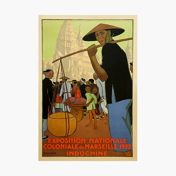 Cambodian Travel Poster, Photographic Print