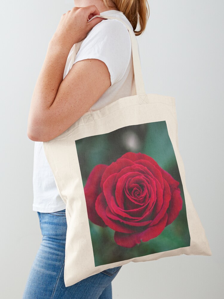 Red Rose Canvas Tote Bag 