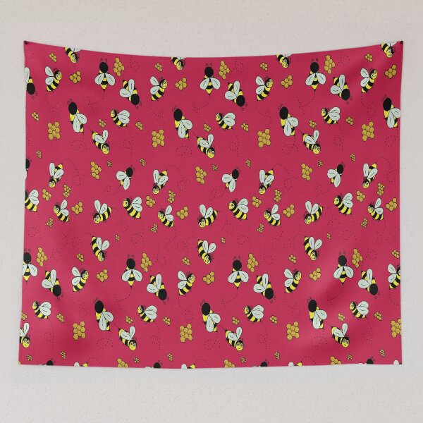 Item preview, Bumble Bee and Honey Comb Red designed and sold by FloWynn.