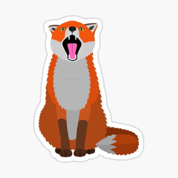 Screaming Fox Sticker