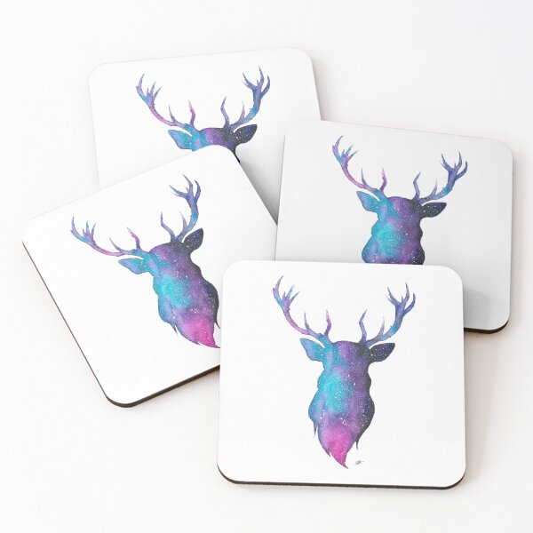 Item preview, Watercolour Galaxy Stag designed and sold by CanvasandCopper.