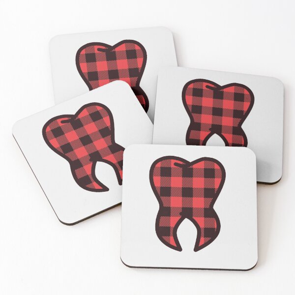 Item preview, Red Buffalo Print Tooth designed and sold by thehippiehygienist.