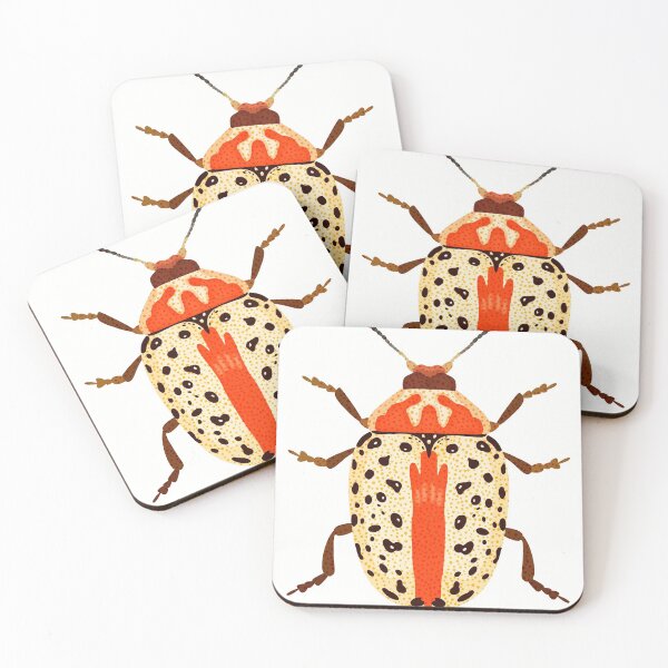 Item preview, White and Orange Beetle designed and sold by Nicole WILSON.