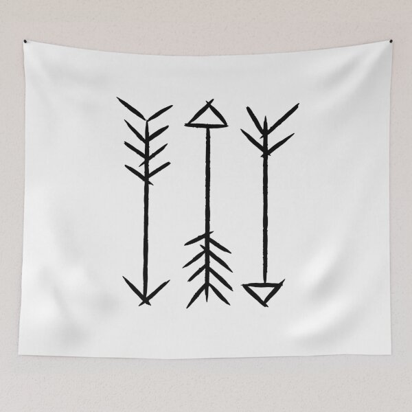 Item preview, Black and White Abstract Arrows designed and sold by SirBobalot.