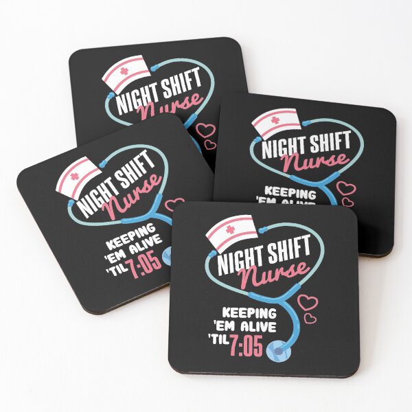 Item preview, Night Shift Nurse Keep Em Alive Till 7:05 /  Medical Caretaker Emergency Hospital Healthcare Ambulance First Aid Stetoskop Rescue Nurse Squad Gift Idea  designed and sold by SimonGs.