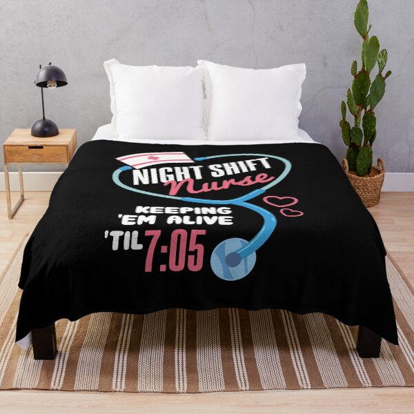 Item preview, Night Shift Nurse Keep Em Alive Till 7:05 /  Medical Caretaker Emergency Hospital Healthcare Ambulance First Aid Stetoskop Rescue Nurse Squad Gift Idea  designed and sold by SimonGs.