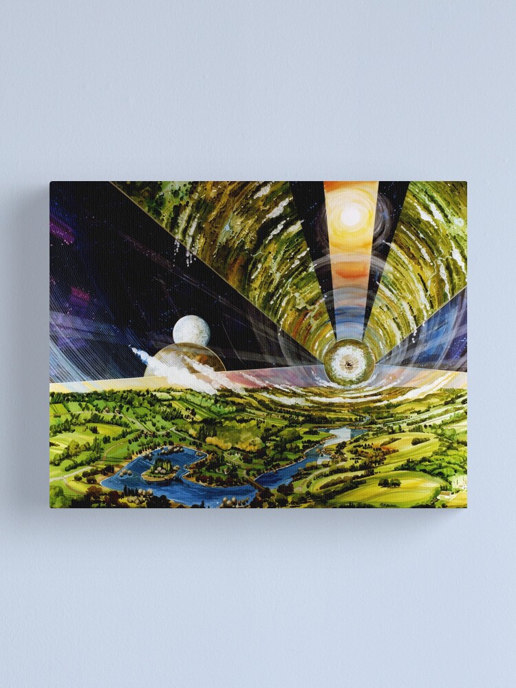 Alternate view of O'Neill cylinder space habitat Canvas Print