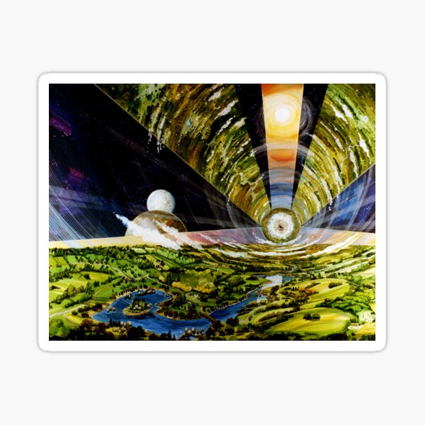 O'Neill cylinder space habitat Sticker