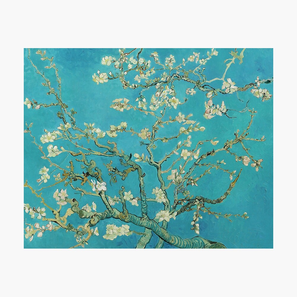 Lámina metálica «HD Vincent Van Gogh Flores de almendro» de alexvoss |  Redbubble