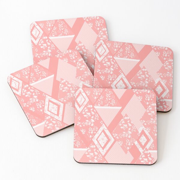 Item preview, Pink patchwork, patchwork, pink, patch, abstract, geometric, folk, folk, rustic designed and sold by fuzzyfox.