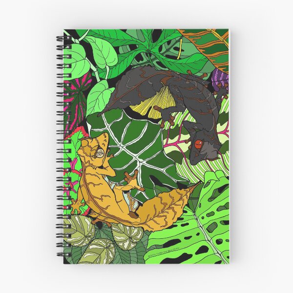 Item preview, Satanic Leaftail Geckos on Leaves (Full Page) designed and sold by TinkerandBone.