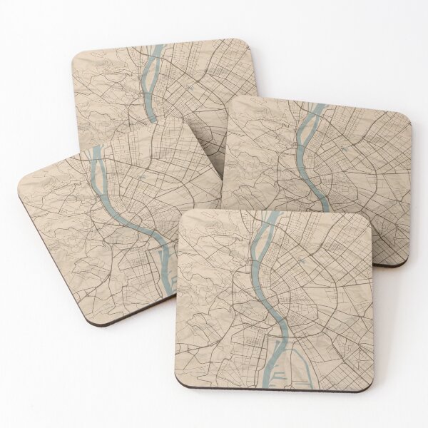 Item preview, Budapest Sepia Map designed and sold by CPTVDesign.