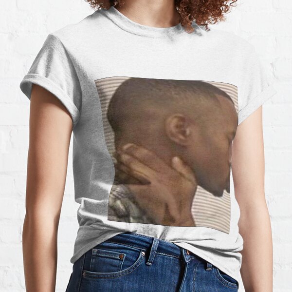 Two Black Men Kissing Meme Left Classic T-Shirt