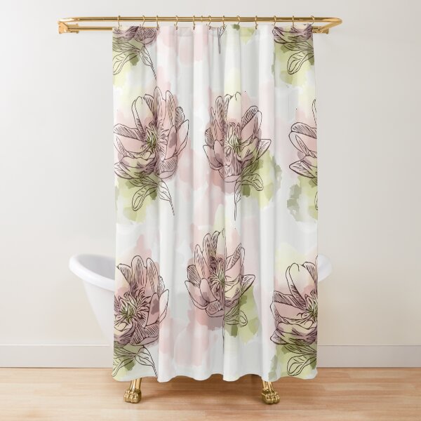 Dahlias Shower Curtains Redbubble