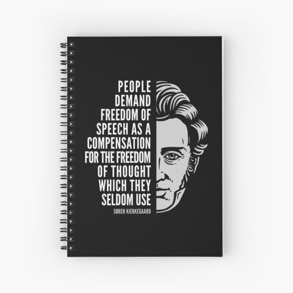 Artikel-Vorschau von Søren Kierkegaard Inspirational Quote: Entschädigung für die Freiheit des Denkens, designt und verkauft von Elvin Dantes.