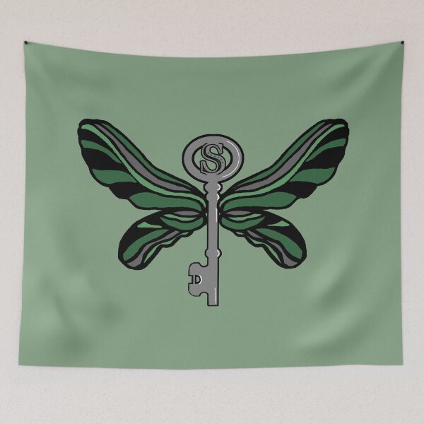 Item preview, green and silver winged key designed and sold by ZombieKittay.