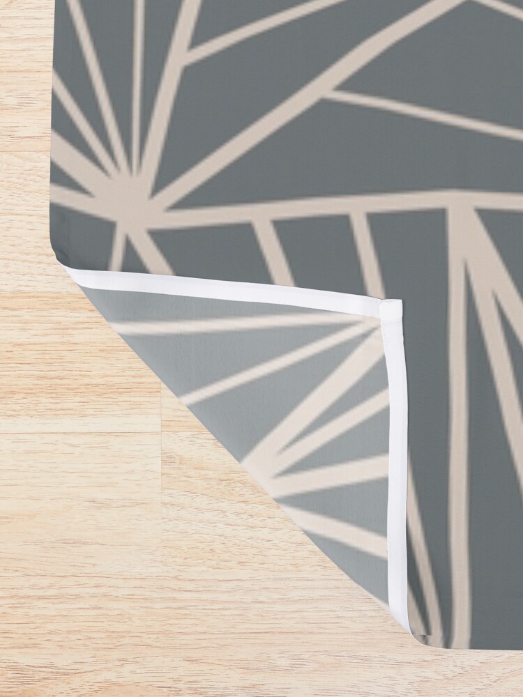 Alternate view of Ab Fan Grey And Nude Shower Curtain